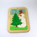 12-teiliges Puzzle mit Schneemann 200mm mit Rahmen