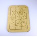 12-teiliges Puzzle mit Schneemann 200mm mit Rahmen