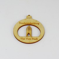 Weihnachtsbaumkugel "Neubrandenburg" Neues Tor 80mm