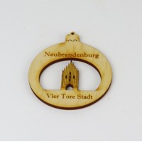 Weihnachtsbaumkugel "Neubrandenburg" Stargarder Tor 80mm