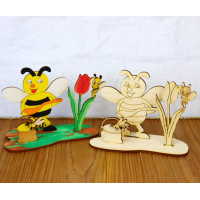 Bastelset Lustige Biene - Fleißige Biene mit Blume - Kreative Beschäftigung oder Geschenk
