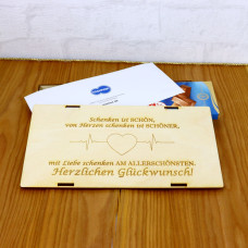 Box  " Schenken" Verpackung für Eintrittskarten, Gutscheine, Konzertkarten, Theaterkarten - auch mit Wunschtext