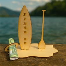 Stand Up Brett, Paddel als Geldgeschenk