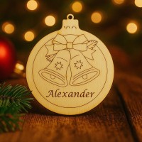 Weihnachtsbaumkugel Geschenkanhänger Glocken mit Namen 80mm Weihnachtsbaumkugel Geschenkanhänger Glocken mit Namen 80mm