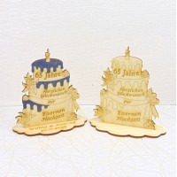 Torte 65 Jahre zur Eisernen Hochzeit aus Holz